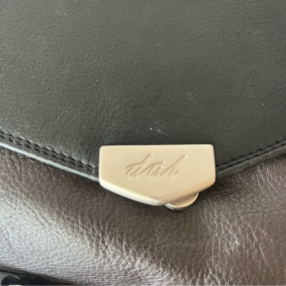 Derek Alexander Black & Brown Leather Sling Backpack Shoulder Bag Purse - Picture 6 of 16